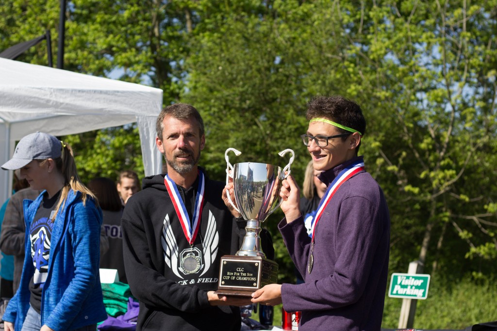 Clear Creek Middle School's team lead by Tommy Jones accepted the Most Active Participants trophy in honor of Doris Sanford.